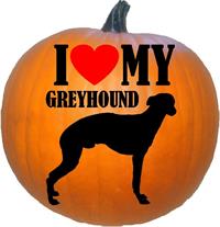 I Love My Greyhound Silhouette